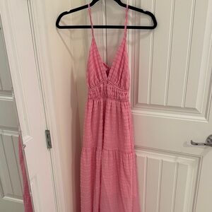 Pink Strappy Maxi Dress